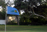 vista desde el campo de golf hacia el terreno