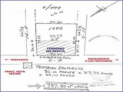 terreno en renta en la colonia maya